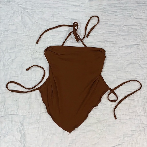 Cute sunburn brown halter top perfect for summer ☀️ - Picture 1 of 2
